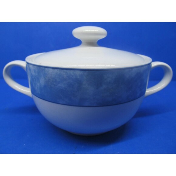 Wolfgang Puck Spago Blue Bistro Collection Covered Sugar Dish VGC - Picture 3 of 8